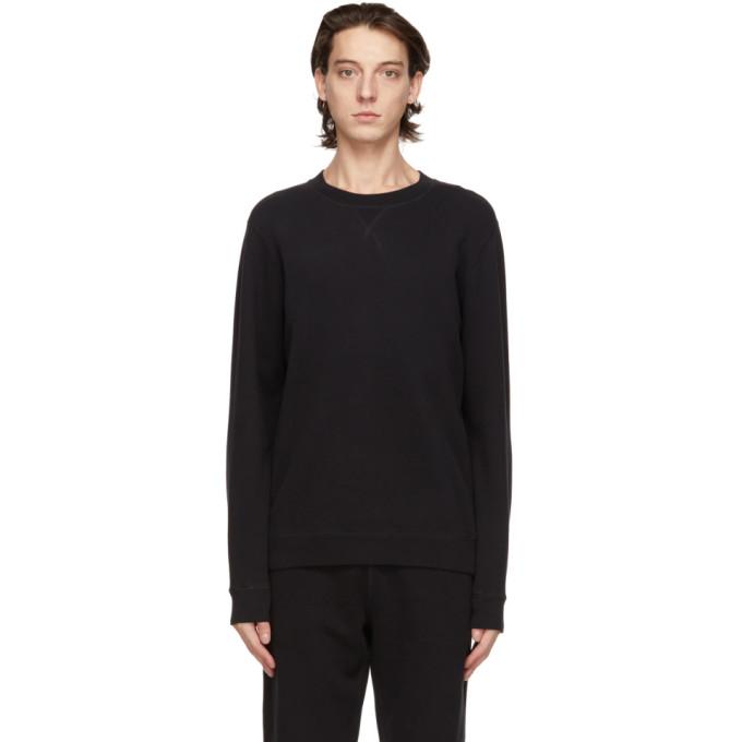 Sunspel Black Loopback Sweatshirt