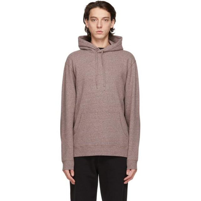 Sunspel Burgundy Loopback Overhead Hoodie