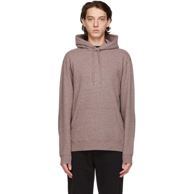 Sunspel Burgundy Loopback Overhead Hoodie