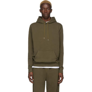 Sunspel Green Loopback Hoodie