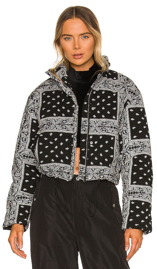 superdown Gianina Puffer Jacket in Black Veste bouffante Superdown Gianina en noir Superdown Gianina Puffer夹克黑色