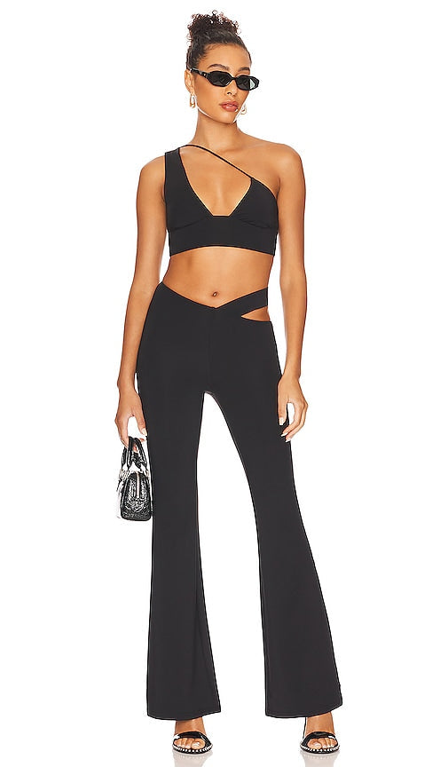 superdown Kianna Strappy Pant Set in Black Superdown kianna lanière pantalon en noir Superdown Kianna Strappy Strappy裤子黑色