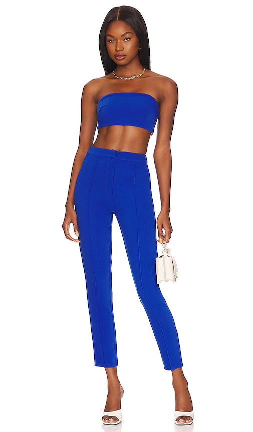 superdown Remy Bandeau Pant Set in Blue Superdown Remy Bandeau Pant set en bleu Superdown Remy Bandeau Pant套装蓝色