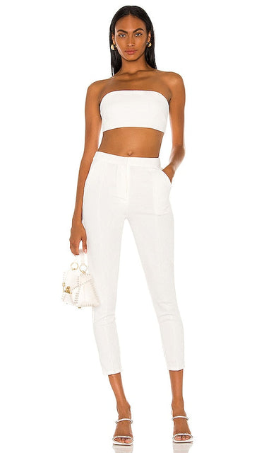 superdown Remy Bandeau Pant Set in White Superdown Remy Bandeau Pant set en blanc Superdown Remy Bandeau Pant套件白色