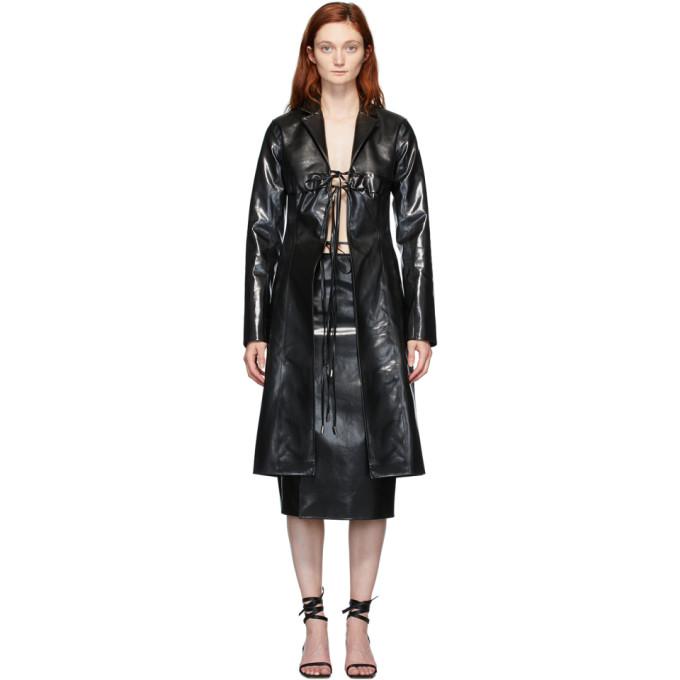 Supriya Lele Black Rubberized Bra Coat