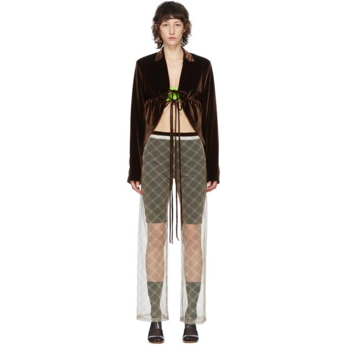 Supriya Lele Brown Velvet Bra Jacket