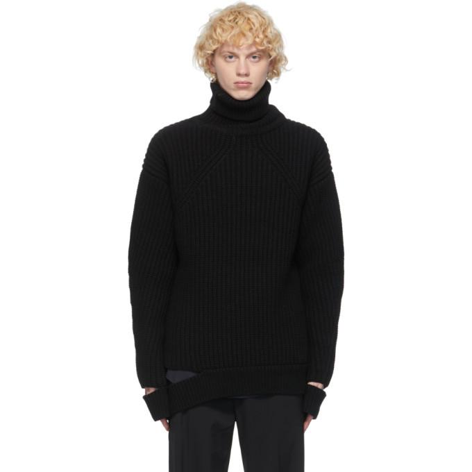 System Black Wool Turtleneck
