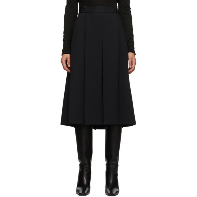 System Navy Pleated Skirt