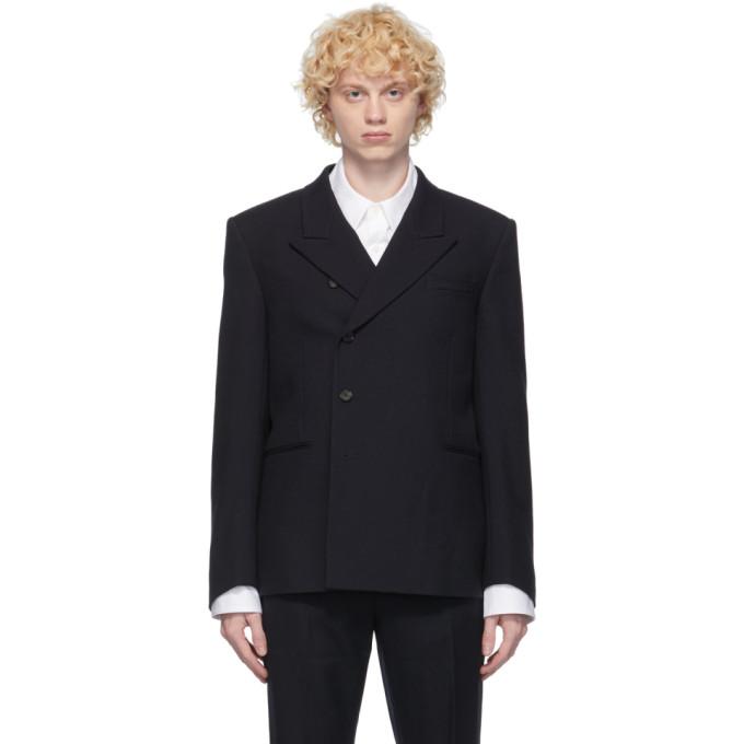 System Navy Side Button Blazer