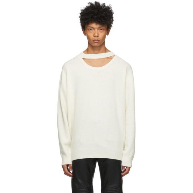System Off-White Wool Cut-Out Sweater