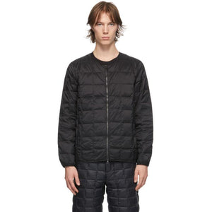 TAION Black Down Basic U-Neck Puffer Jacket
