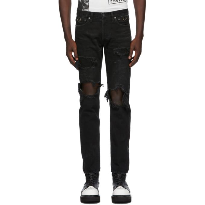 TAKAHIROMIYASHITA TheSoloist. Black Grunge Jeans – BlackSkinny