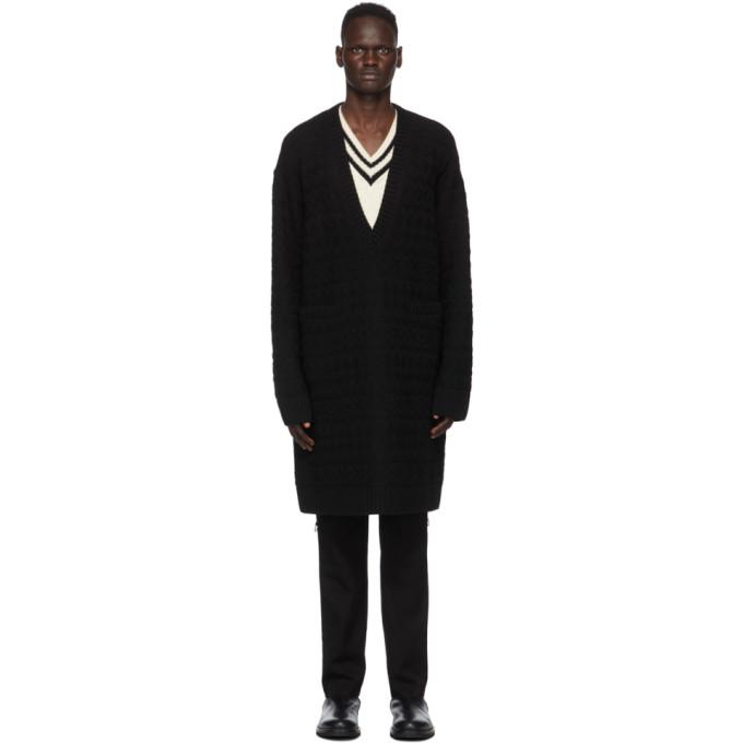 TAKAHIROMIYASHITA TheSoloist. Black Medical Fair Isle V-Neck Sweater