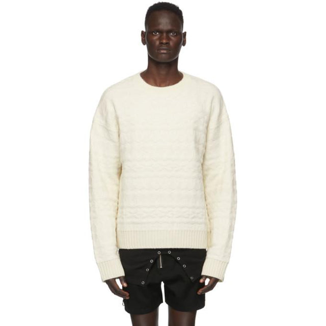TAKAHIROMIYASHITA TheSoloist. White Wool Fair Isle Sweater