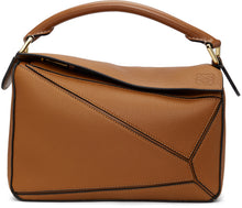 Loewe Tan Grained Small Puzzle Bag