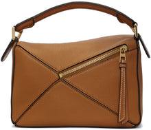 Loewe Tan Grained Small Puzzle Bag