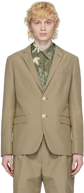 Fendi Tan Houndstooth Blazer - Fendi Tan Houndetooth Blazer - Fendi Tan Houndstooth Blazer