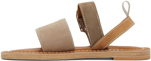 Tanaka Taupe K. Jacques Edition Suede Sandals