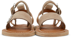 Tanaka Taupe K. Jacques Edition Suede Sandals