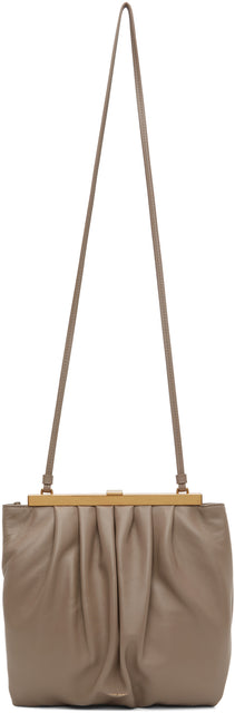 Mansur Gavriel Taupe Lambskin Wave Frame Bag