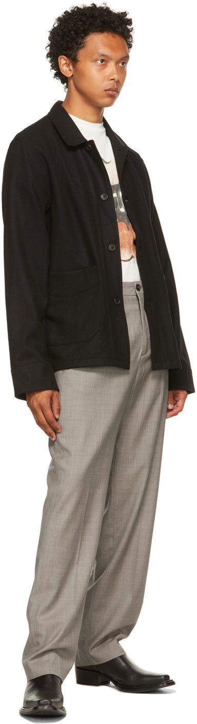 Our Legacy Taupe Worsted Wool Check Chino 22 Trousers