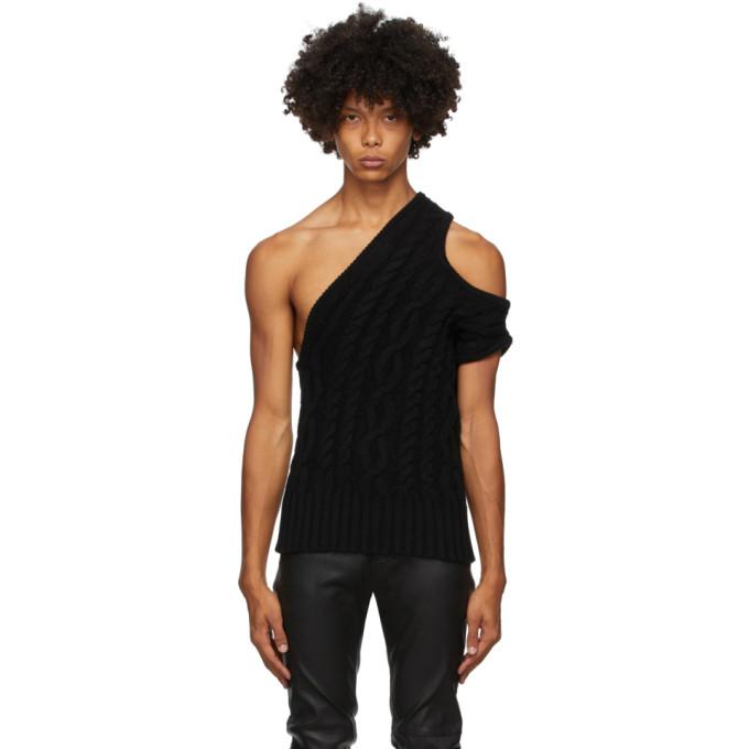 Telfar Black Half-Tank Sweater