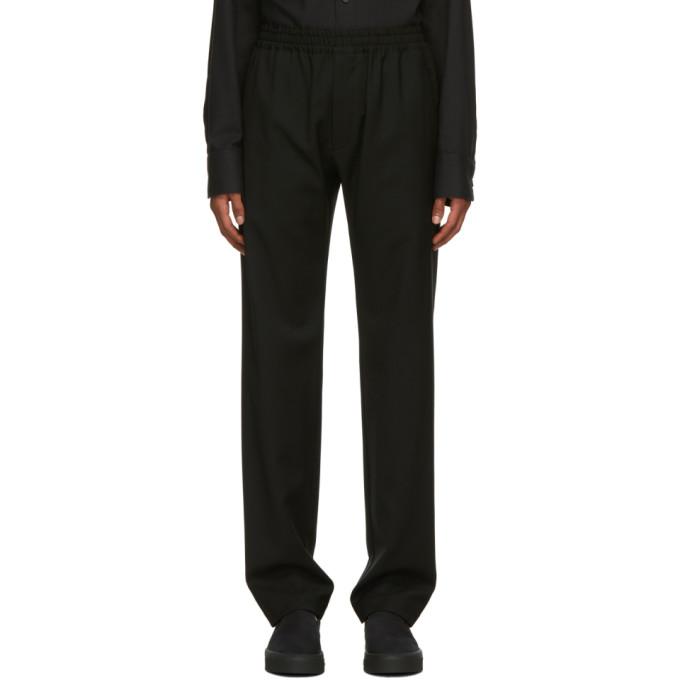 The Row Black Wool Josh Trousers