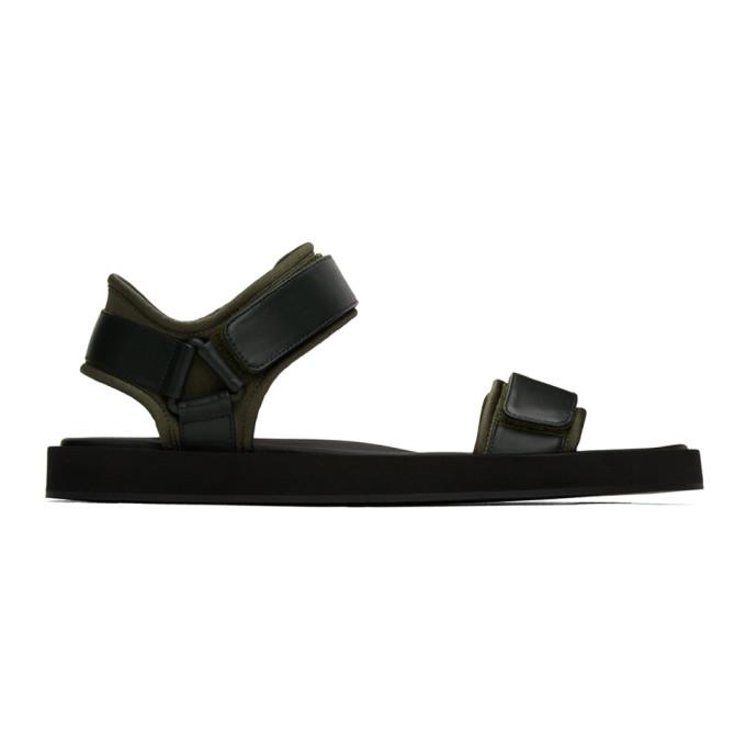 The Row Green Hook-And-Loop Sandals