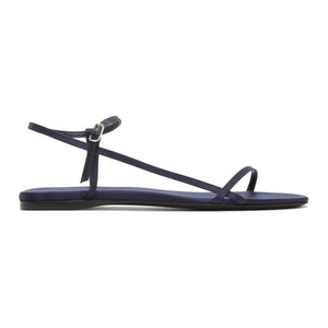 The Row Navy Bare Flat Sandals