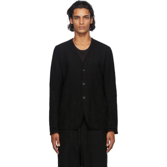 The Viridi-anne Reversible Black Wool Cardigan