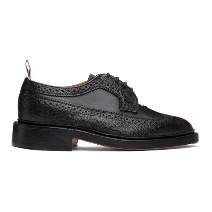 Thom Browne Black Pebble Longwing Brogues