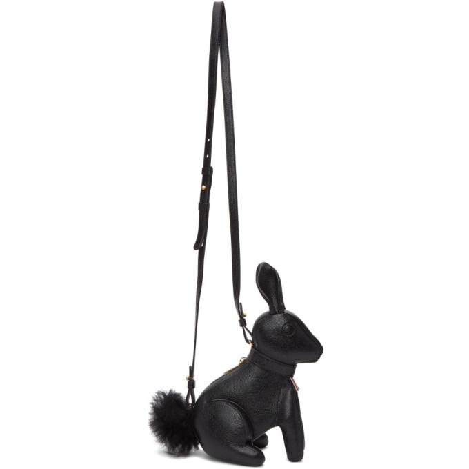 Thom Browne Black Small Rabbit Shoulder Bag