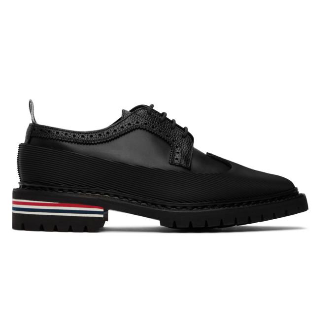 Thom Browne Black Vulcanized Longwing Brogues