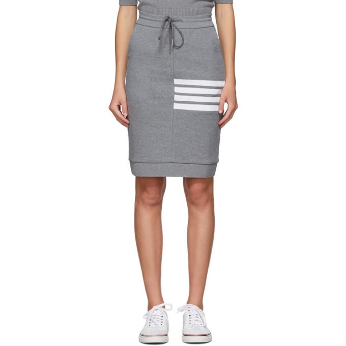 Thom Browne Grey 4-Bar Sack Skirt