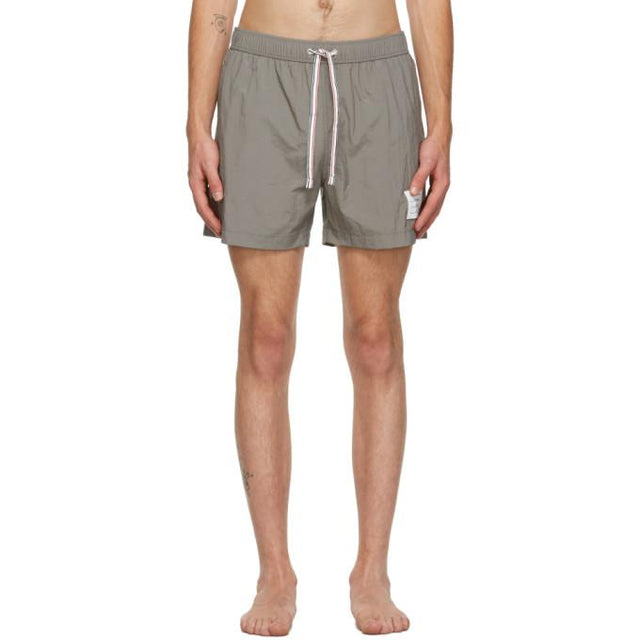 Thom Browne Grey Drawcord Swim Shorts