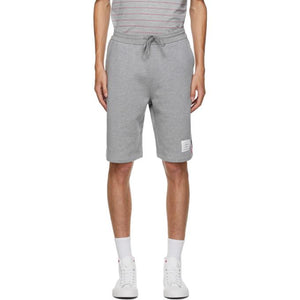 Thom Browne Grey Loopback RWB Sweat Shorts