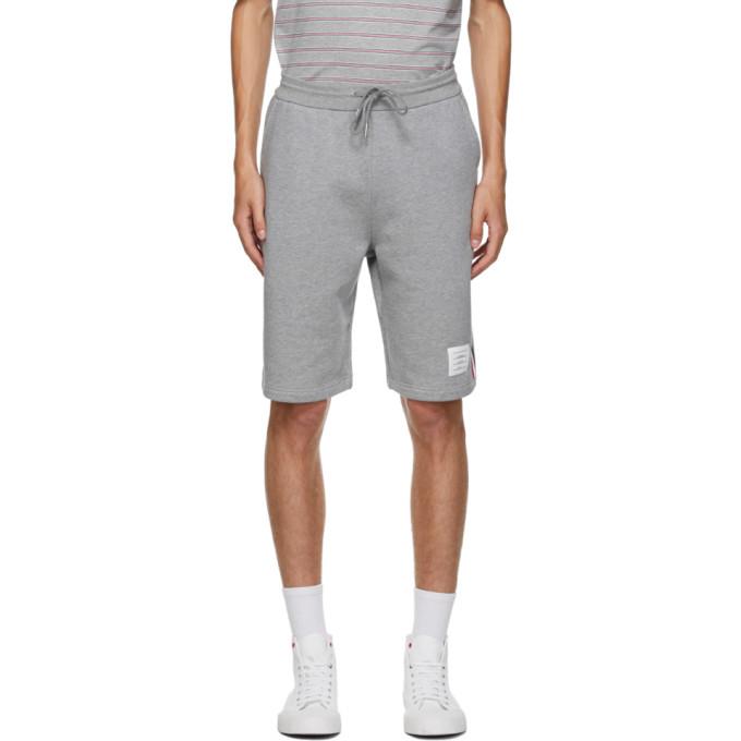 Thom Browne Grey Loopback RWB Sweat Shorts