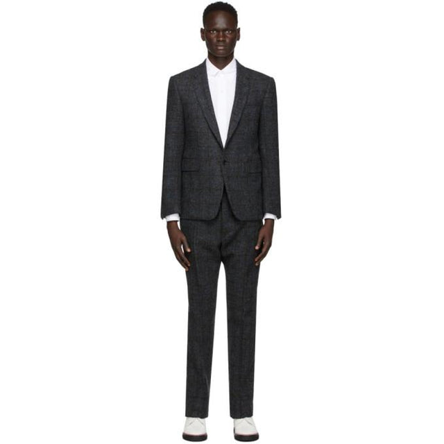 Thom Browne Grey Tattersall Check Classic SB Suit