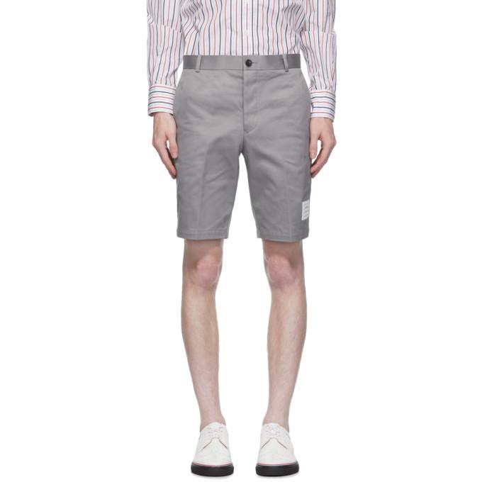 Thom Browne Grey Unconstructed Chino Shorts