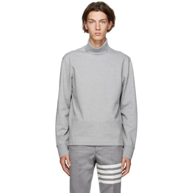 Thom Browne Grey Vintage Pique Varsity Sport Turtleneck