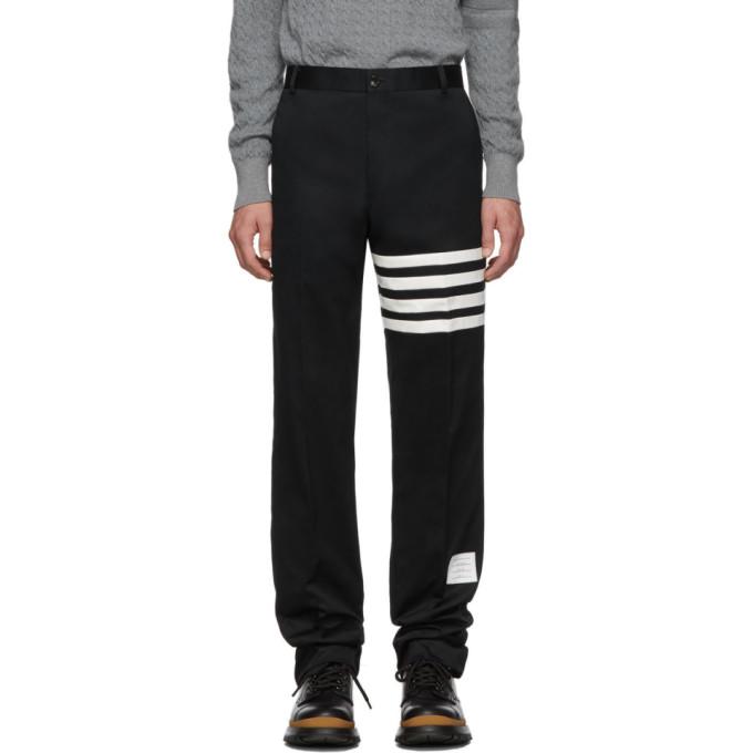 Thom Browne Navy Unstructured Chino 4-Bar Trousers