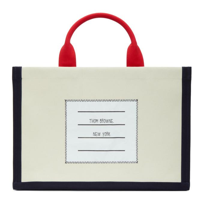 Thom Browne Off-White Squared Tote