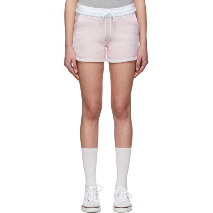 Thom Browne Pink and White Striped Shorts