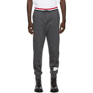 Thom Browne SSENSE Exclusive Grey French Terry Stripe Lounge Pants