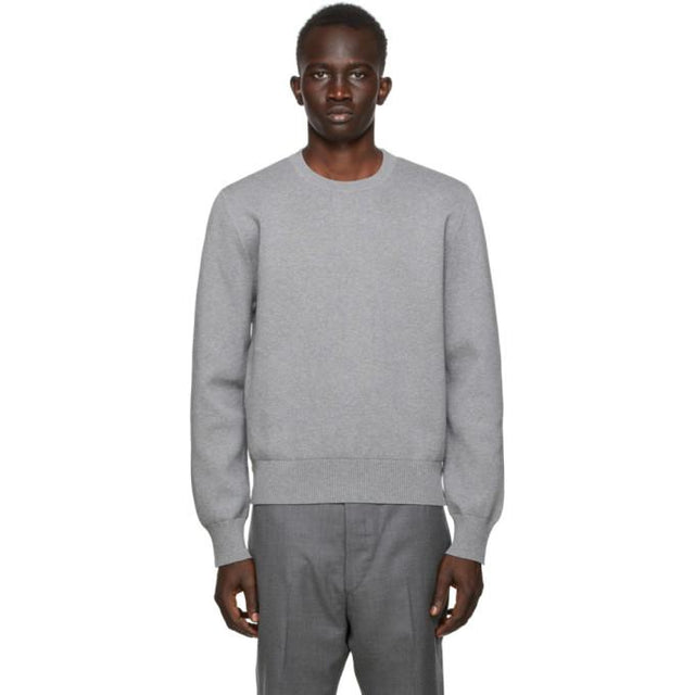 Thom Browne SSENSE Exclusive Grey Intarsia Sweater