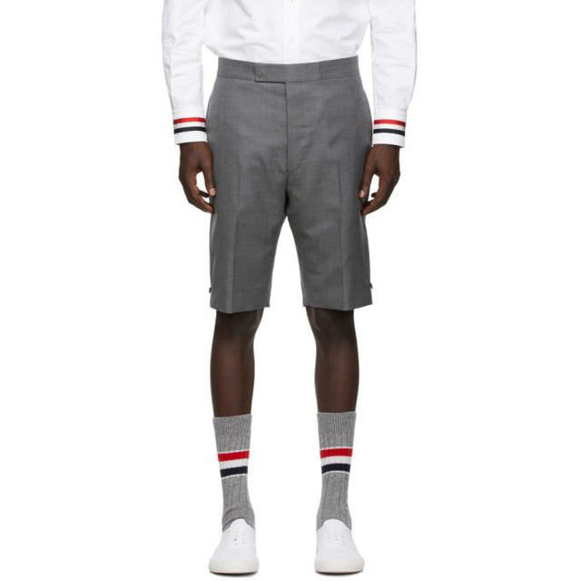 Thom Browne SSENSE Exclusive Grey Super 120s Wool Twill Classic Shorts