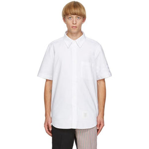 Thom Browne White Oxford Cloth 4-Bar Shirt