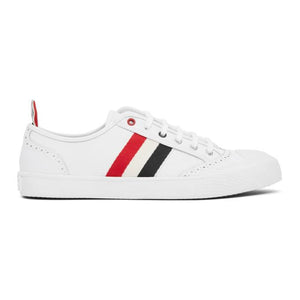 Thom Browne White Vulcanized Brogued Sneakers