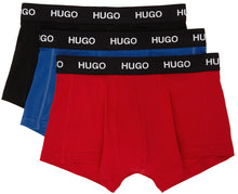 Hugo Three-Pack Multicolor Logo Waistband Trunk Briefs - Hugo Three-Pack Logo multicolore BLANDS BLESFICH - Hugo 3 팩 여러 가지 빛깔의 로고 허리띠 트렁크 브리핑