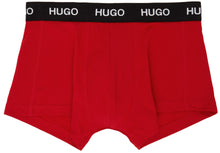 Hugo Three-Pack Multicolor Logo Waistband Trunk Briefs